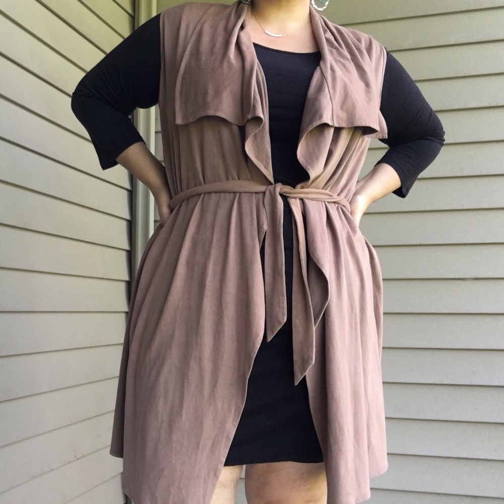 Light as a Feather Suede Mocha Short Duster